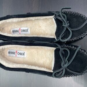 Cally Black Minnetonka Moccasins